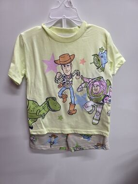 Toy Story Characters Short Sleeve Kids Set- Light Yellow